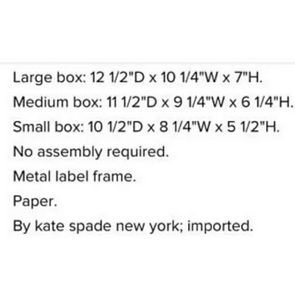 Kate spade confetti dot nesting box set of 2 only - Picture 6 of 6